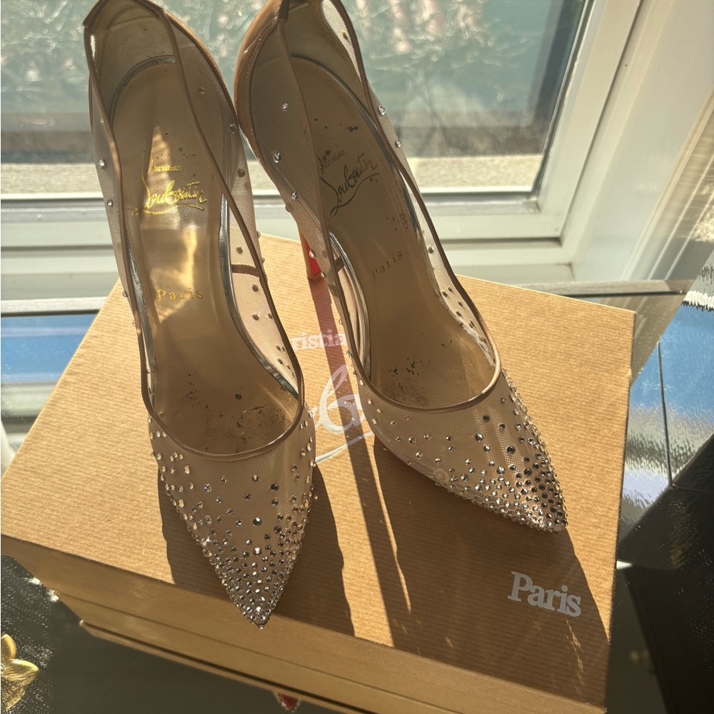 Christian Louboutin Nude Body Strass Heels (120) - Picture 2 of 7
